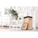 Koš na prádlo G21 72 l, bambusový s hnědým košem