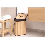 Koš na prádlo G21 72 l, bambusový s hnědým košem