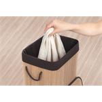 Koš na prádlo G21 72 l, bambusový s hnědým košem