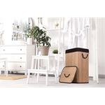 Koš na prádlo G21 72 l, bambusový s hnědým košem