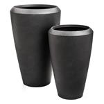 Květináč G21 Coal Oval 44,3 x 44,3 x 69,8