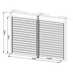 Příslušenství G21 fixní lamelová stěna 2,8x2,2 m pro pergolu Austin 