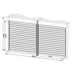 Příslušenství G21 fixní lamelová stěna 3,7x2,2 m pro pergolu Austin 