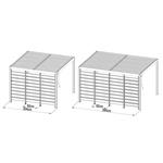 Příslušenství G21 fixní lamelová stěna 92x205,5 cm pro pergolu Austin