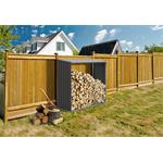 Přístřešek na dřevo G21 WOH 136 - 182 x 75 cm, šedý