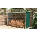 Přístřešek na dřevo G21 WOH 682 - 302 x 119 cm, zelený - 2. jakost