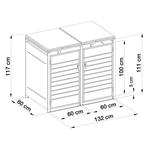 Přístřešek na popelnice G21 132x117x80 cm, antracitový 