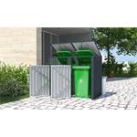 Přístřešek na popelnice G21 146x121x82 cm, antracitový plechový