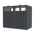 Přístřešek na popelnice G21 146x121x82 cm, antracitový plechový