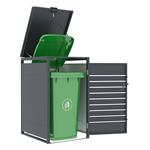 Přístřešek na popelnice G21 68x117x80 cm, antracitový