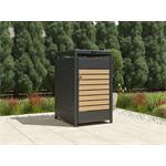 Přístřešek na popelnice G21 68x117x80 cm, antracitový s dekorem dřeva