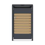 Přístřešek na popelnice G21 68x117x80 cm, antracitový s dekorem dřeva