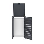 Přístřešek na popelnice G21 68x117x80 cm, antracitový s dekorem dřeva