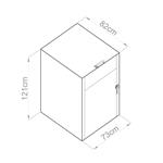 Přístřešek na popelnice G21 73x121x82 cm, antracitový plechový