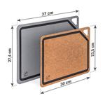 Prkénko krájecí G21 EcoCut z přírodní celulózy - sada 2 ks, grafitové/hnědé