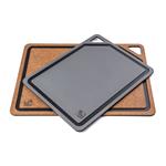 Prkénko krájecí G21 EcoCut z přírodní celulózy - sada 2 ks, hnědé/grafitové