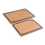 Prkénko krájecí G21 EcoCut z přírodní celulózy - sada 2 ks, hnědé