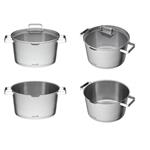 Sada nádobí G21 Gourmet Magic s cedníkem, 4 díly, nerez