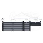 Sloupek G21 pro branku a bránu 15x171 cm s patkou, antracitový, 2 kusy