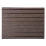 Terasové prkno G21 2,5 x 14,8 x 400 cm, Dark Wood s kulatými výřezy, WPC