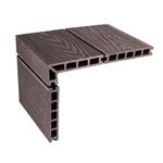 Terasové prkno G21 zakončovací, 2,5 x 14 x 400 cm, Dark Wood, WPC