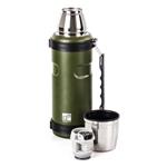 Termoska G21 na pití, 1000 ml, khaki zelená s rukojetí