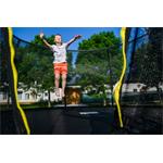 Trampolína G21 SpaceJump, 305 cm, černá, s ochrannou sítí + schůdky zdarma - neoriginální obal