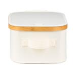 Úložný box G21 24 x 30 x 15 cm, bambusový s víkem, béžový