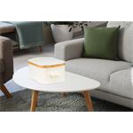 Úložný box G21 24 x 30 x 15 cm, bambusový s víkem, béžový