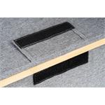 Úložný box G21 24 x 30 x 15 cm, bambusový s víkem, šedý