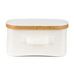 Úložný box G21 30 x 15 x 15 cm, bambusový s víkem, béžový