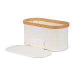 Úložný box G21 30 x 15 x 15 cm, bambusový s víkem, béžový