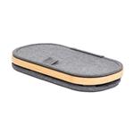 Úložný box G21 30 x 15 x 15 cm, bambusový s víkem, šedý