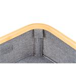 Úložný box G21 30 x 15 x 15 cm, bambusový s víkem, šedý