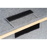 Úložný box G21 30 x 15 x 15 cm, bambusový s víkem, šedý