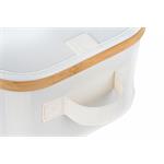 Úložný box G21 30 x 30 x 15 cm, bambusový s víkem, béžový