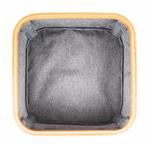 Úložný box G21 30 x 30 x 15 cm, bambusový s víkem, šedý