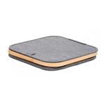 Úložný box G21 30 x 30 x 15 cm, bambusový s víkem, šedý