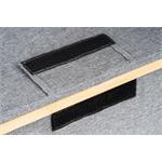 Úložný box G21 30 x 30 x 15 cm, bambusový s víkem, šedý