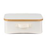 Úložný box G21 40 x 30 x 15 cm, bambusový s víkem, béžový