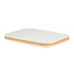 Úložný box G21 40 x 30 x 15 cm, bambusový s víkem, béžový