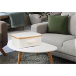 Úložný box G21 40 x 30 x 15 cm, bambusový s víkem, béžový