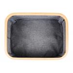 Úložný box G21 40 x 30 x 15 cm, bambusový s víkem, šedý