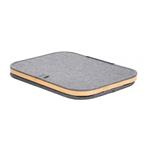 Úložný box G21 40 x 30 x 15 cm, bambusový s víkem, šedý