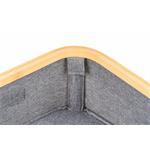 Úložný box G21 40 x 30 x 15 cm, bambusový s víkem, šedý