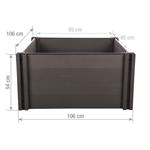 Vyvýšený záhon G21 Crop 106 x 106 x 54, WPC, Eben