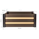 Vyvýšený záhon G21 Crop Duo 143 x 68 x 57, WPC, Cumaru