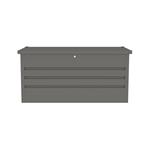 Zahradní box G21 Denver 400 L, metalický šedý plechový