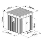 Zahradní domek G21 Atlanta 529 - 230 x 230 cm, slate grey