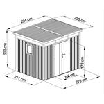 Zahradní domek G21 Atlanta 676 - 294 x 230 cm, slate grey